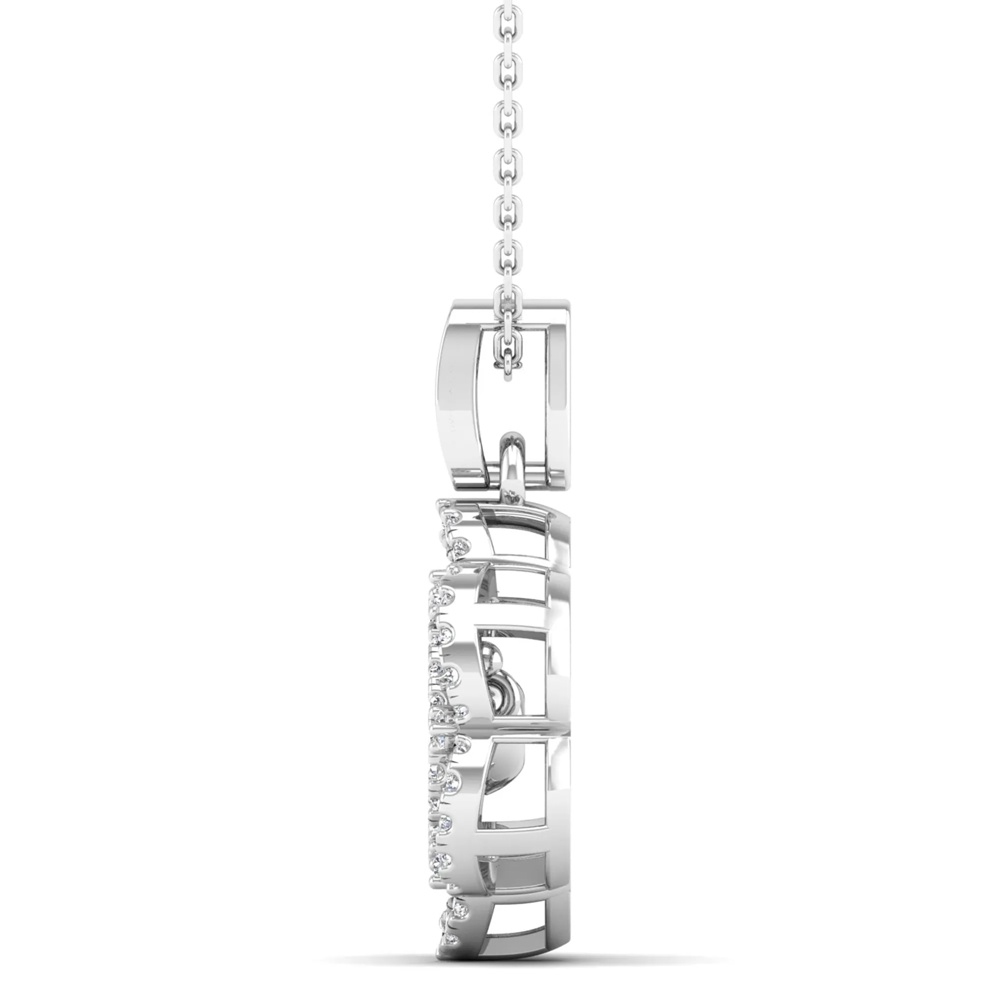 Floral Infinity Dancing Diamond Pendant