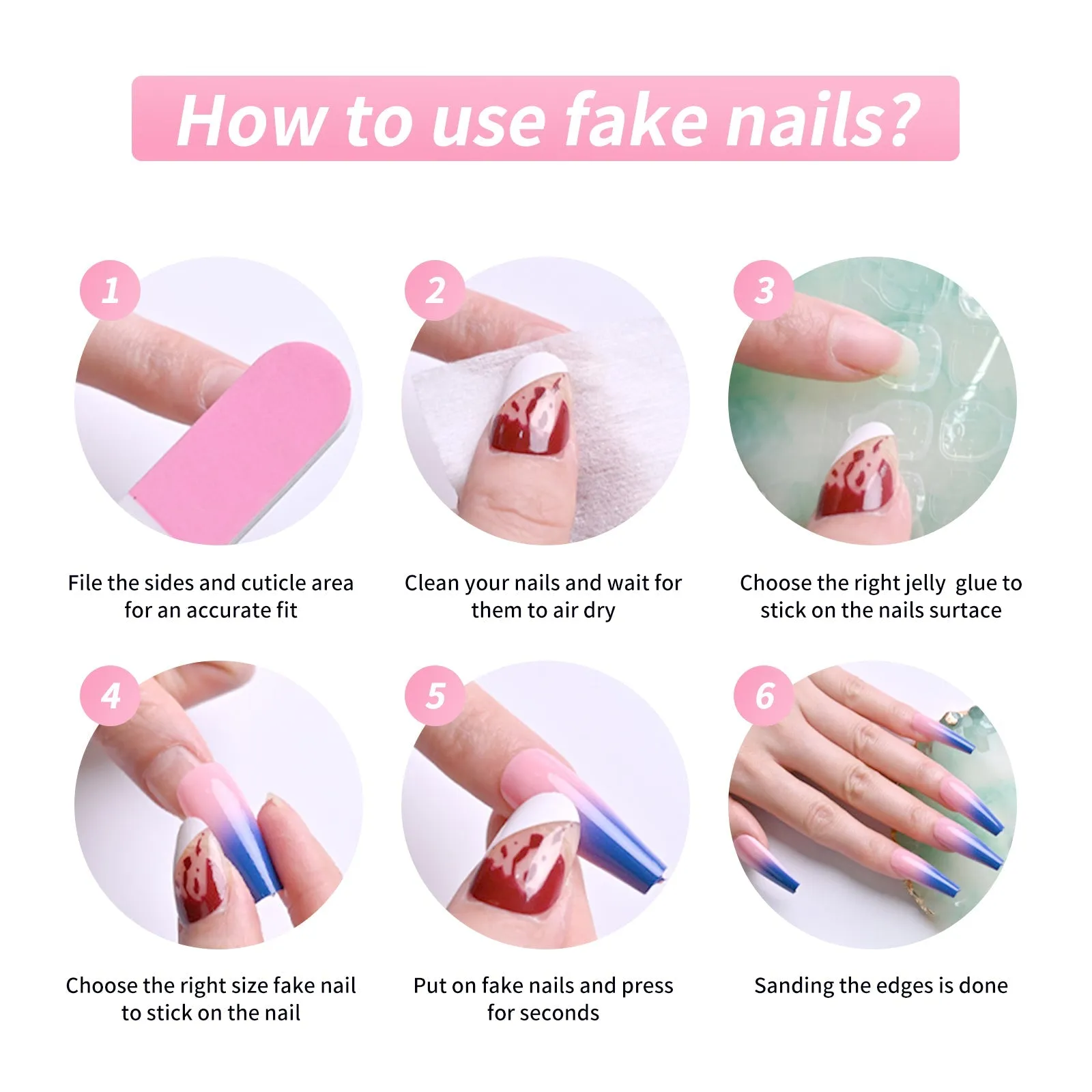 Fofosbeauty 24pcs Press on Nails, Fake Nails, Full Cover Acrylic Nails for Girls Women Kids, Square Fashion Special Purple Stripes