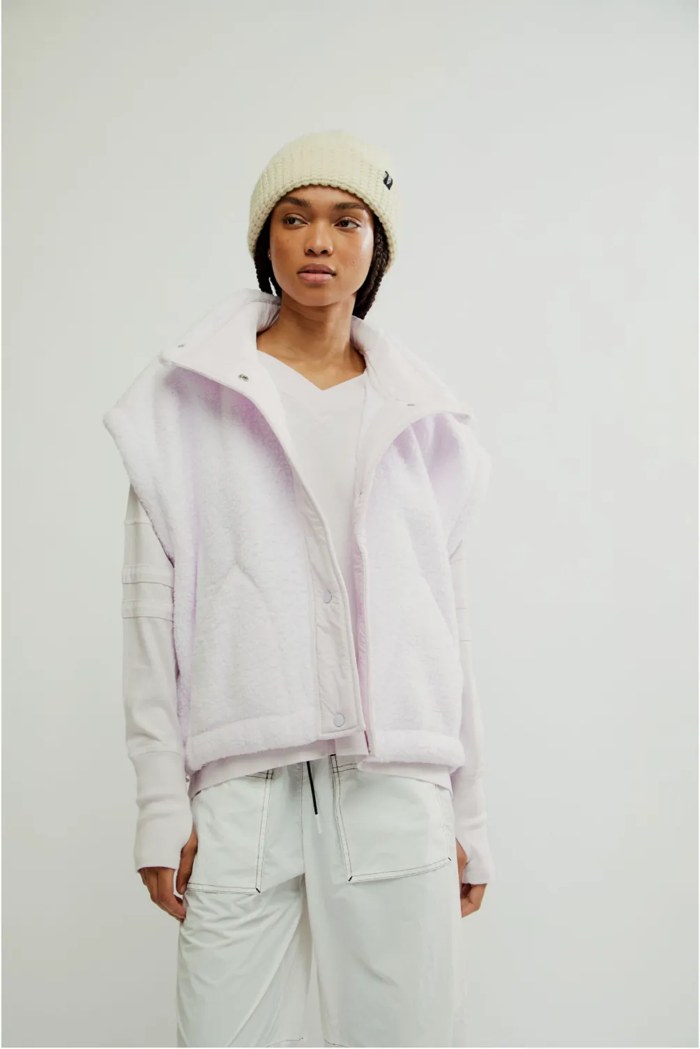 FP MOVEMENT - SCOUT IT OUT FLEECE VEST - ROSE WASH