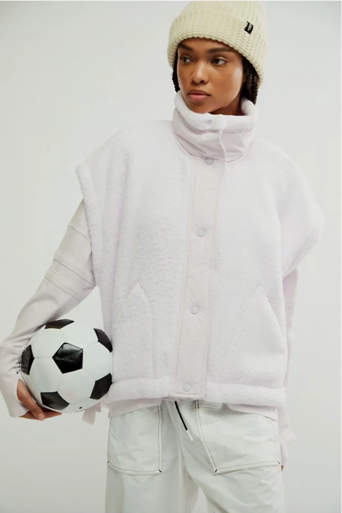 FP MOVEMENT - SCOUT IT OUT FLEECE VEST - ROSE WASH