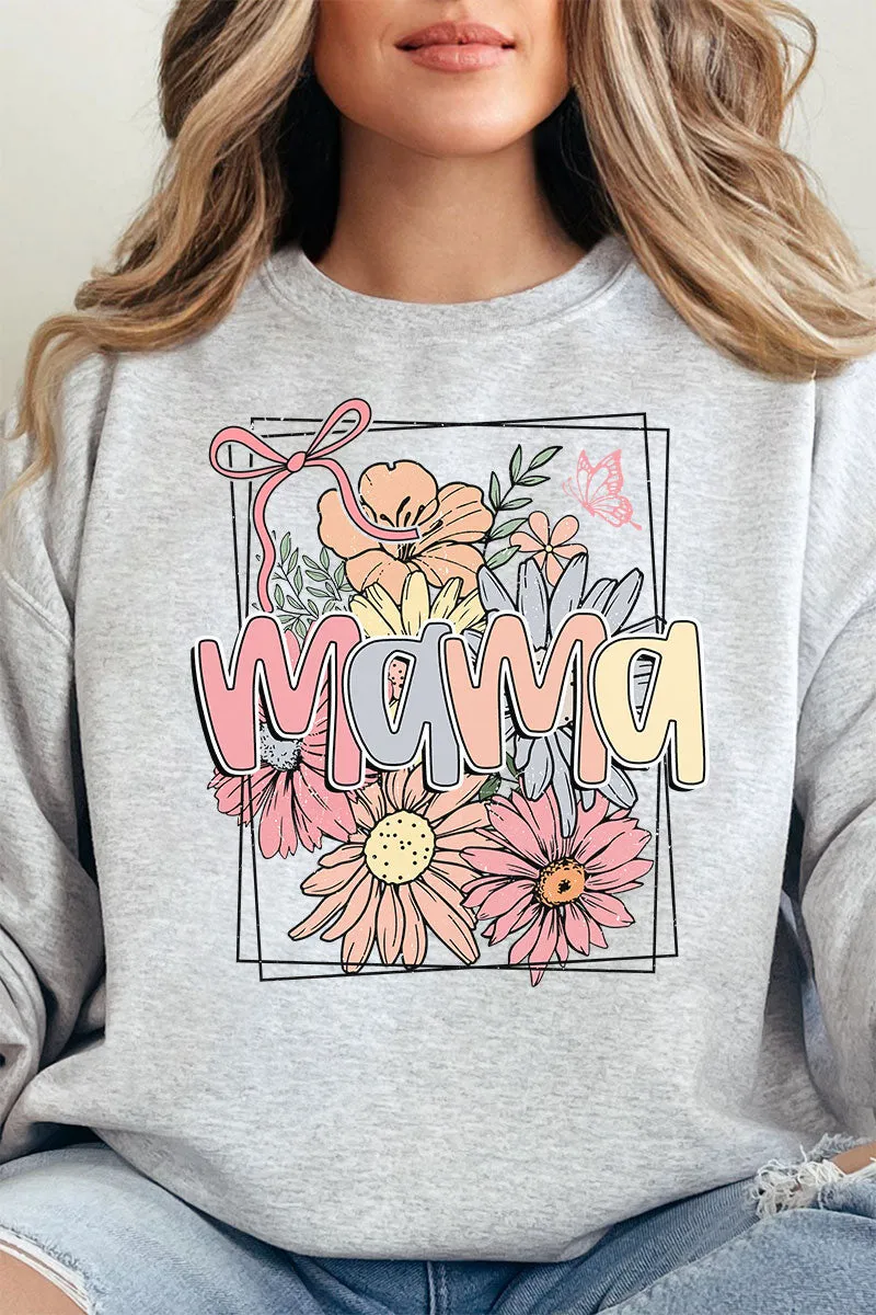 Framed Floral Mama Unisex NuBlend Crew Sweatshirt