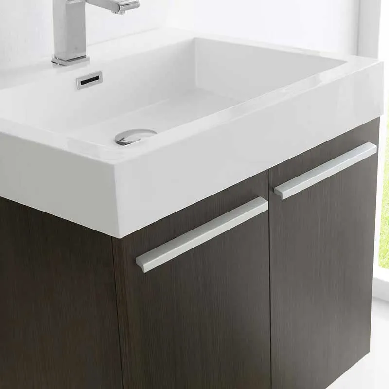 Fresca Alto 23" Gray Oak Wall Hung Modern Bathroom Vanity with Medicine Cabinet