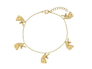Funfair Unicorn Bracelet Gold