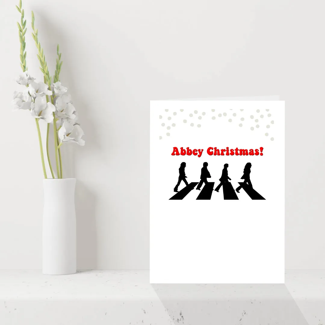 Funny Beatles Christmas Card - Abbey Xmas!