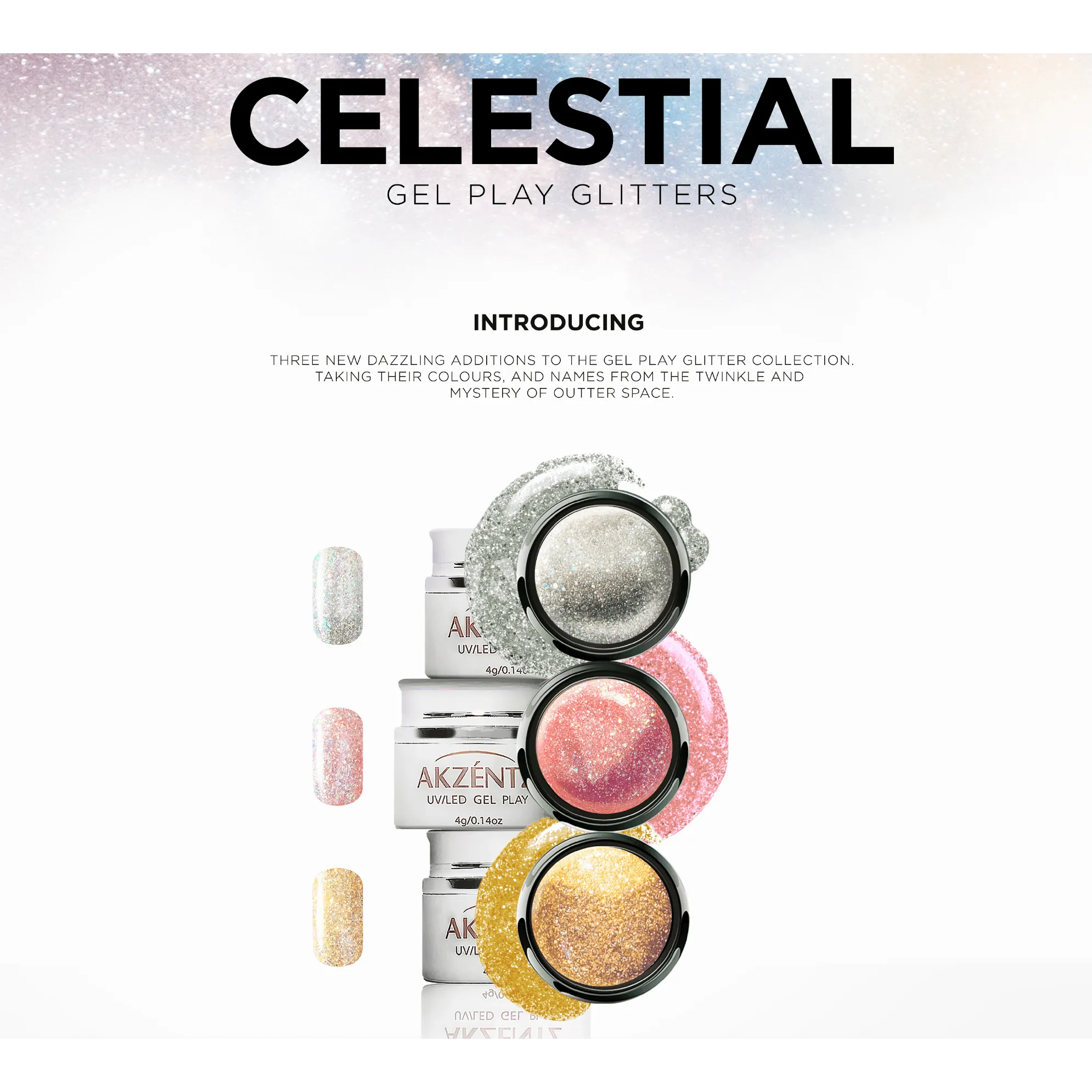 Gel Play - Glitter Celestial 1 Collection FULL SIZE *NEW*
