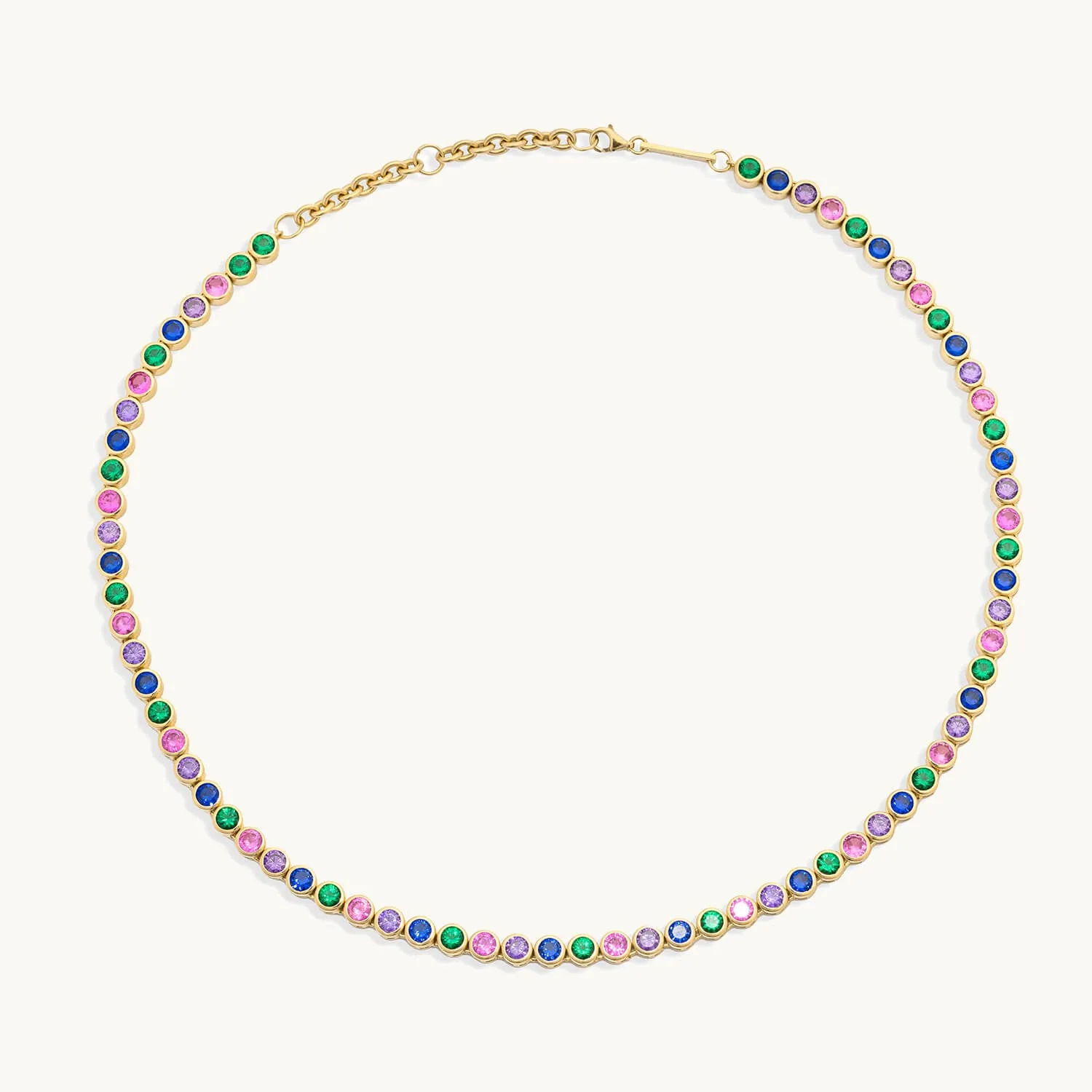 Gem Tennis Necklace