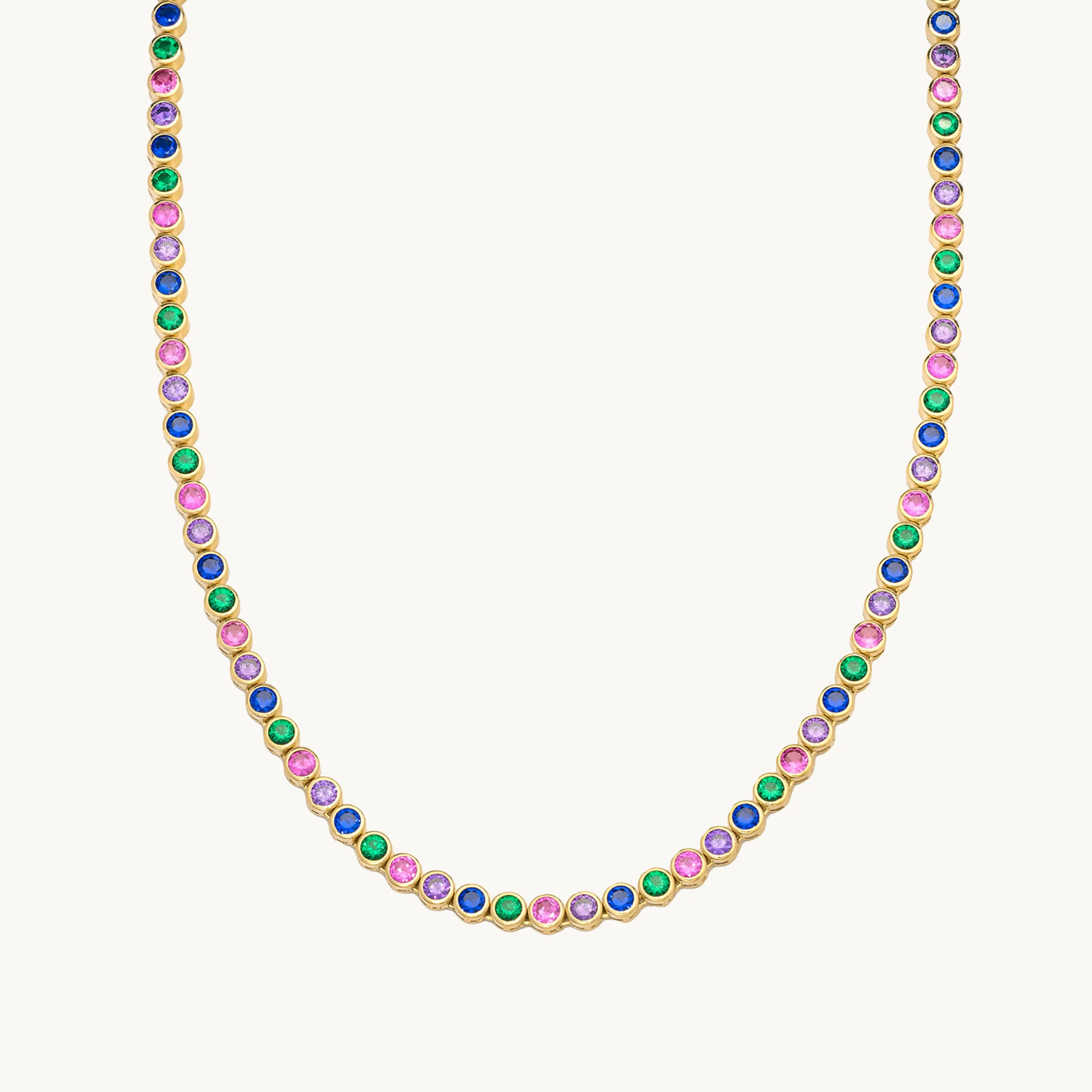 Gem Tennis Necklace
