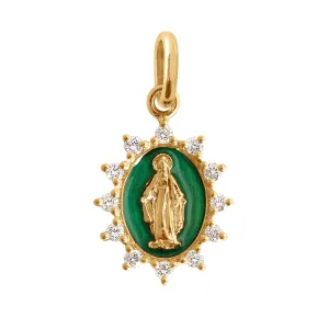 GIGI CLOZEAU- Petite Supreme Madone Pendant- EMERALD