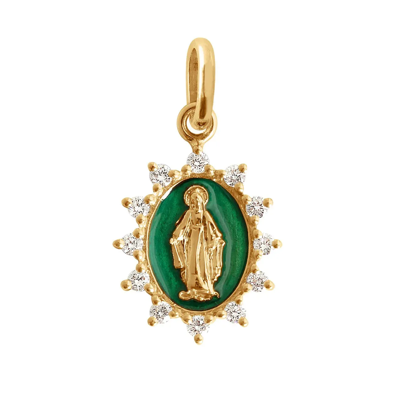 GIGI CLOZEAU- Petite Supreme Madone Pendant- EMERALD