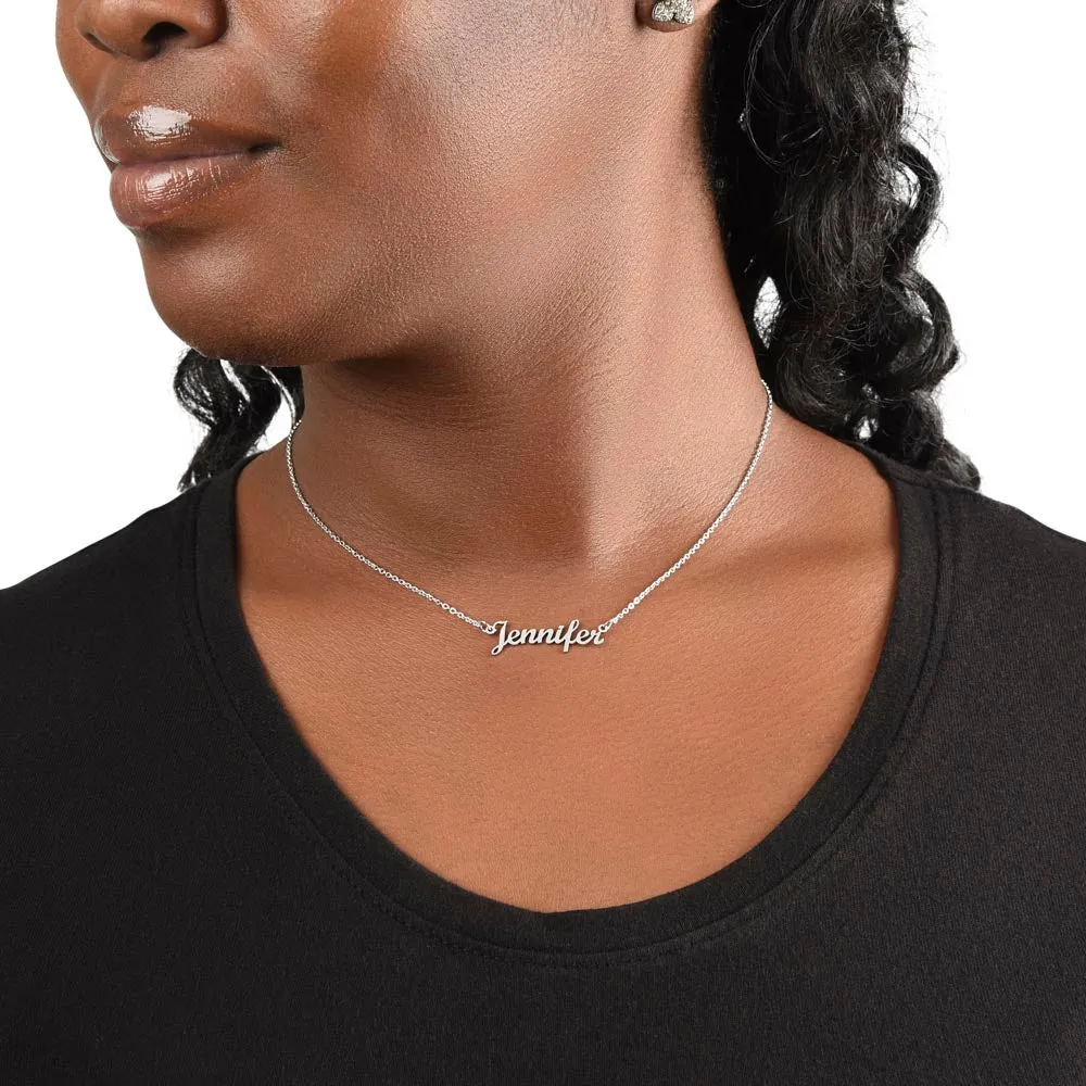 Girlfriend Name Necklace-When you smile
