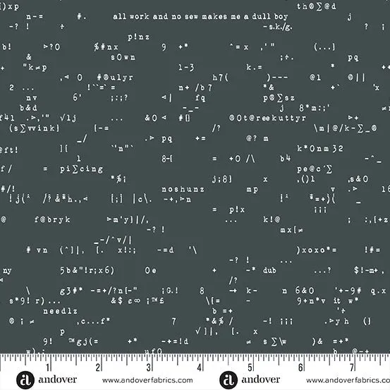 Giucy Giuce Fabric | Scrawl | Punc | Anthracite