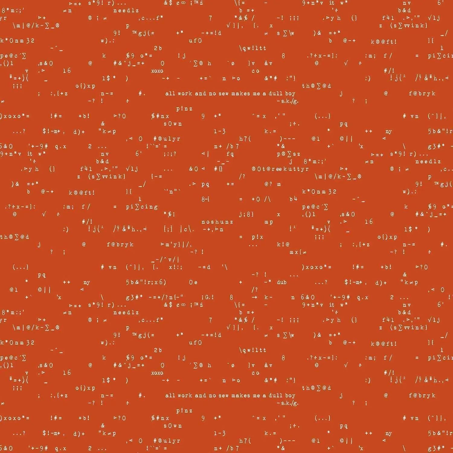 Giucy Giuce Fabric | Scrawl | Punc | Tomato