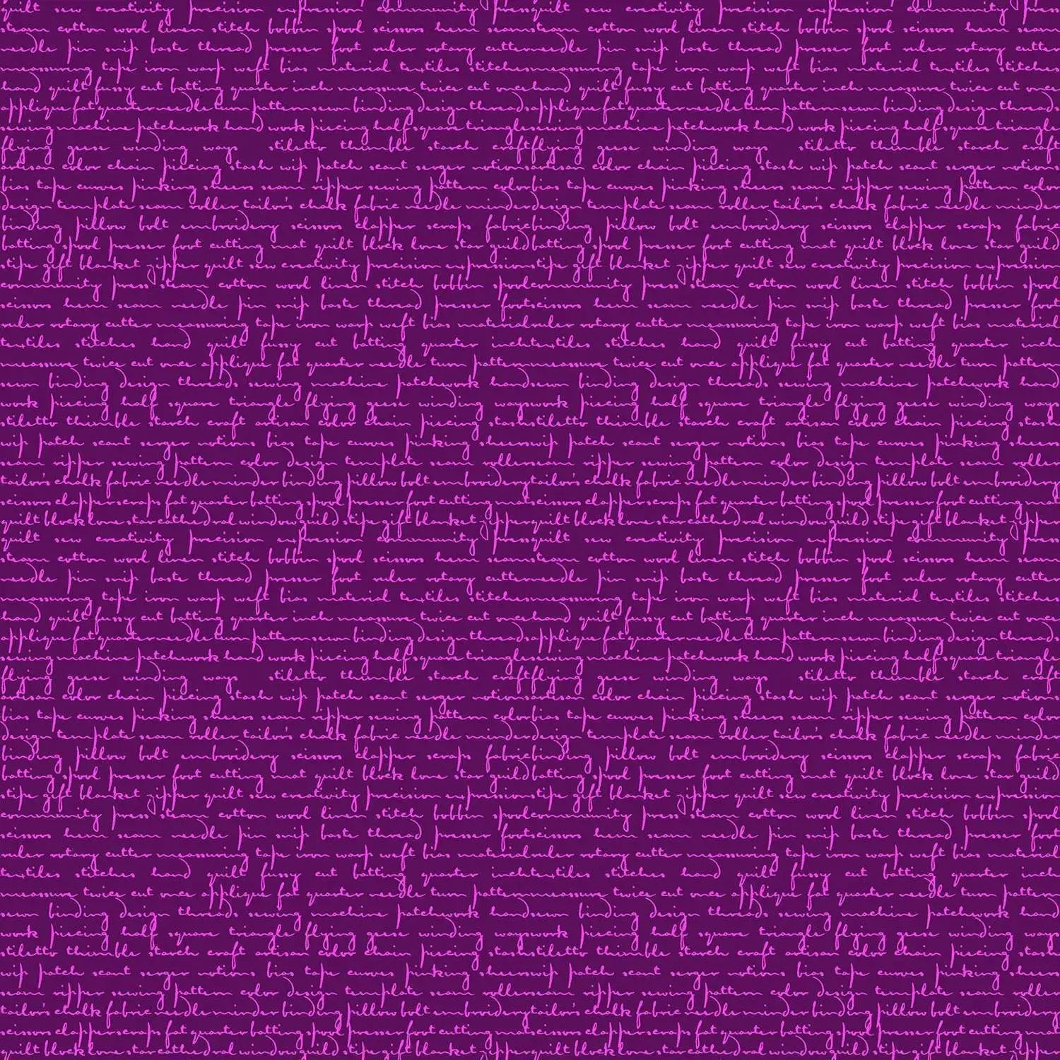 Giucy Giuce Fabric | Scrawl | Quilty Words | Purple Agate