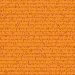 Giucy Giuce Fabric | Scrawl | Quilty Words | Tangerine