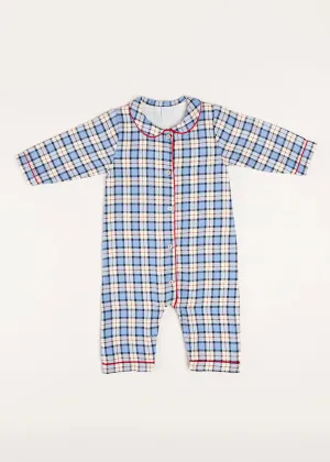 Gloucester Check Peter Pan Collar Nightwear in Blue (6mths-3yrs)