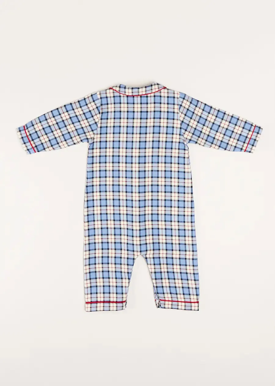 Gloucester Check Peter Pan Collar Nightwear in Blue (6mths-3yrs)