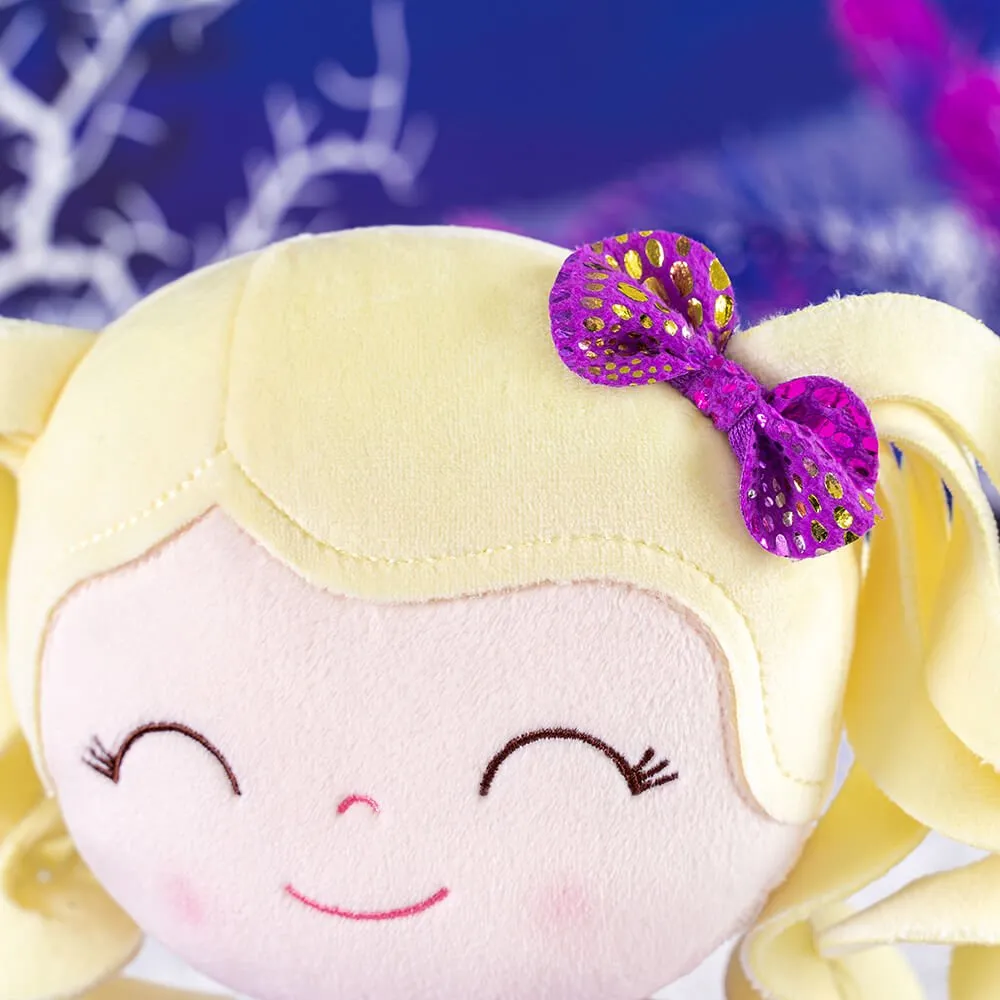 Gloveleya 12-inch Curly Hair Glitter Dolls Purple Skirt - Light Skin