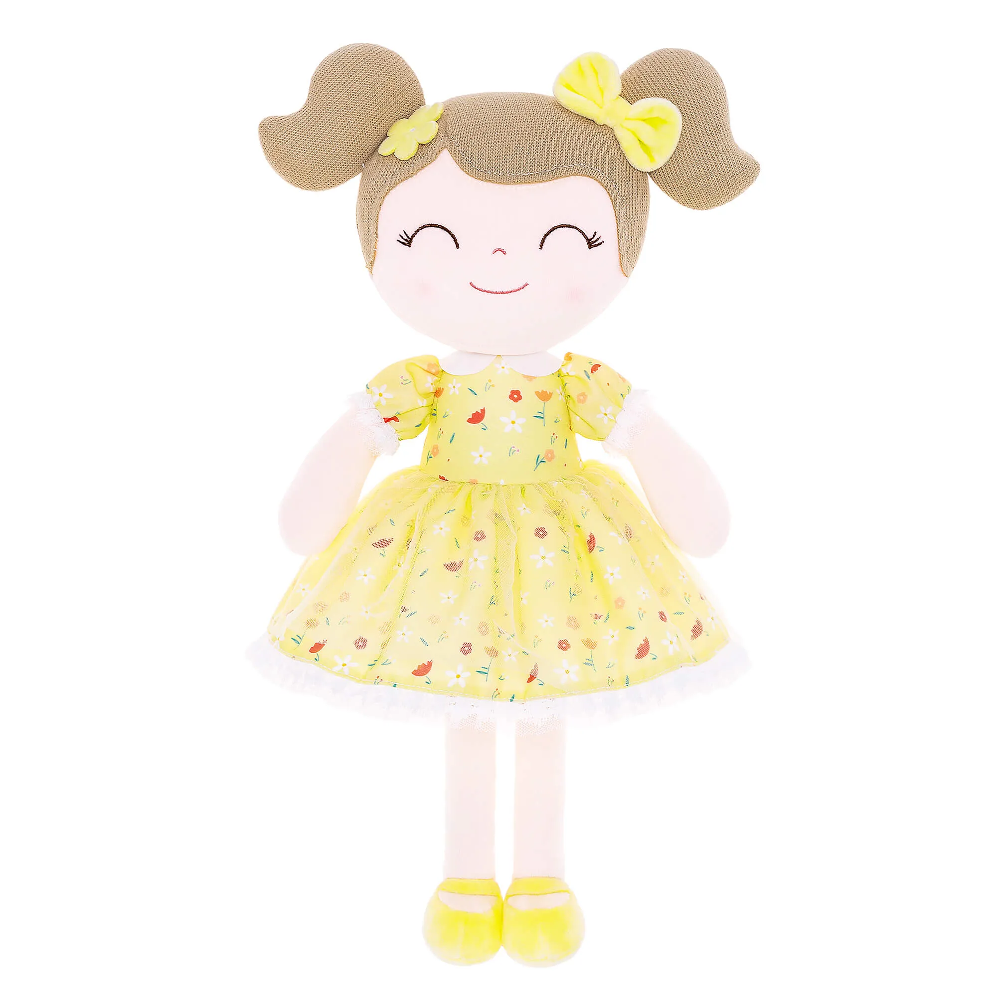 Gloveleya 16-inch Baby Girl Gifts Floral Flower Girls Doll Yellow
