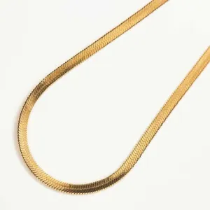 Gold Herringbone Necklace