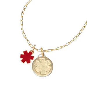 Gold Medical ID Charm Bracelet