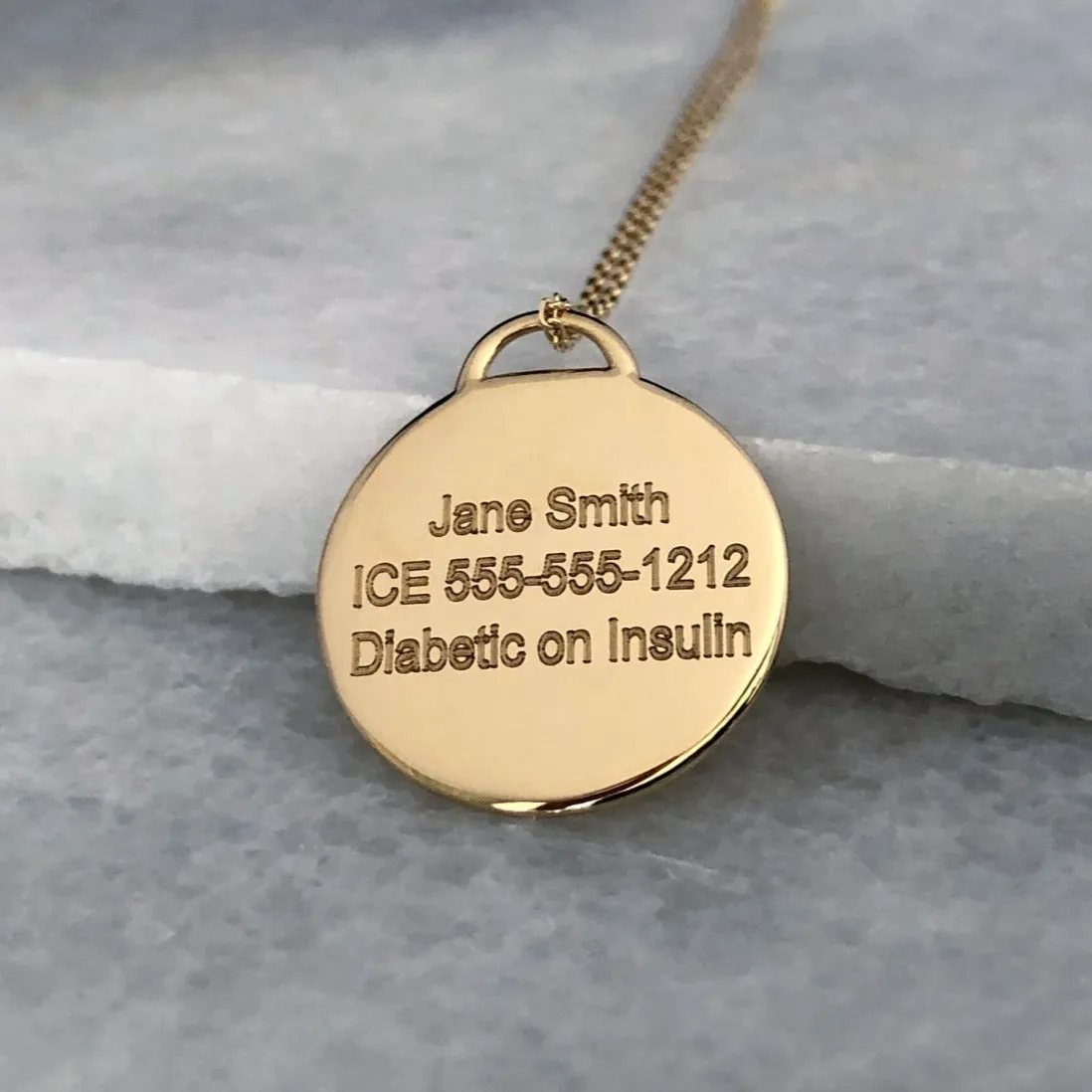 Gold Medical ID Charm Bracelet