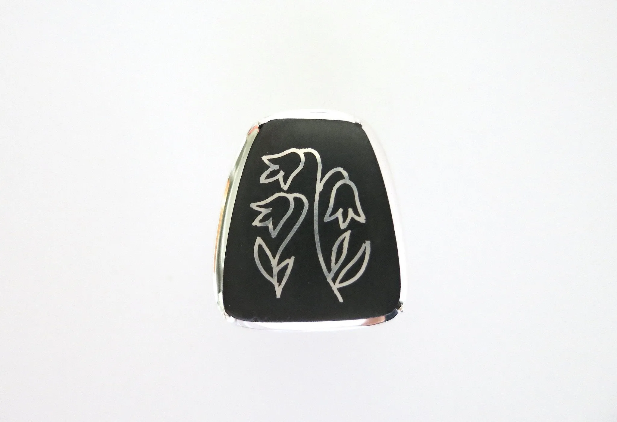 Gorgeous tulip Bidri statement ring