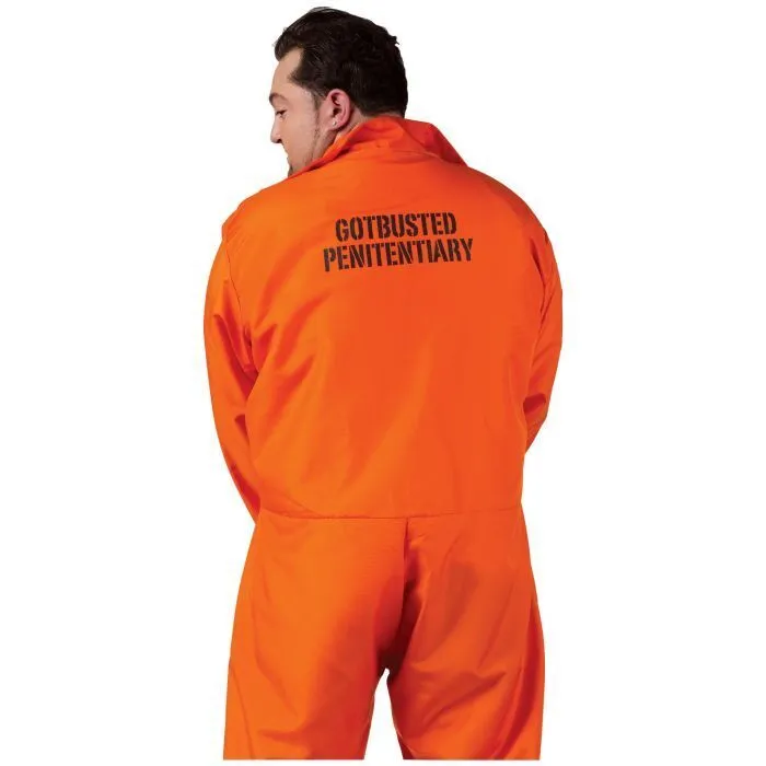Got Busted Criminal Costume Orange Jumpsuit