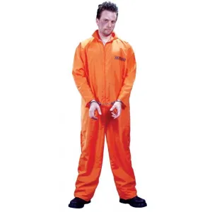 Got Busted Criminal Costume Orange Jumpsuit