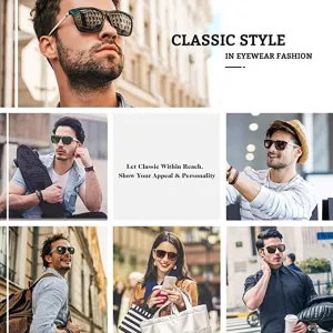 GQUEEN Polarized Sunglasses for Men Women, Al-Mg Alloy Ultra Light Driving Sun Glasses Unisex Shades