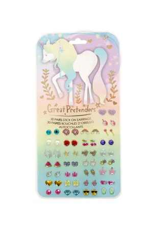 Great Pretenders Whimsical Unicorn Stick on Earring Set