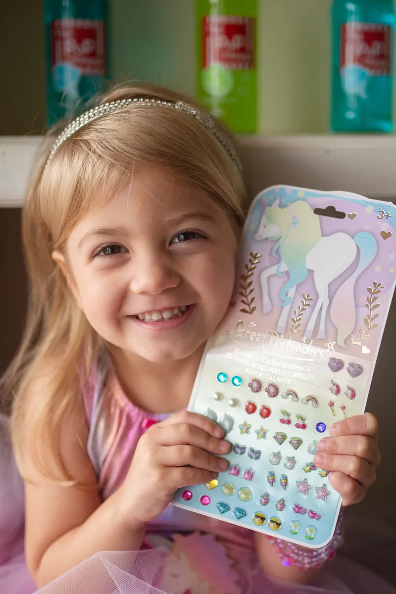 Great Pretenders Whimsical Unicorn Sticker Earrings, 30 Pairs