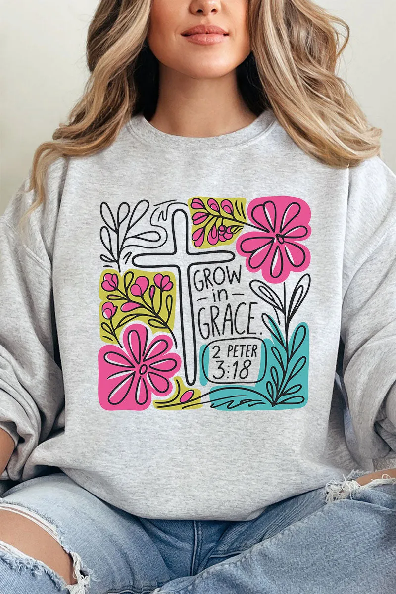 Grow In Grace Doodle Unisex NuBlend Crew Sweatshirt