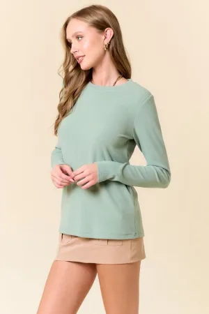 Gulley Knit Sage Top