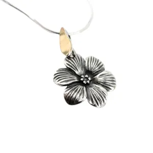 Hadar Designers floral pendant yellow gold 925 sterling silver (ms 1507)py