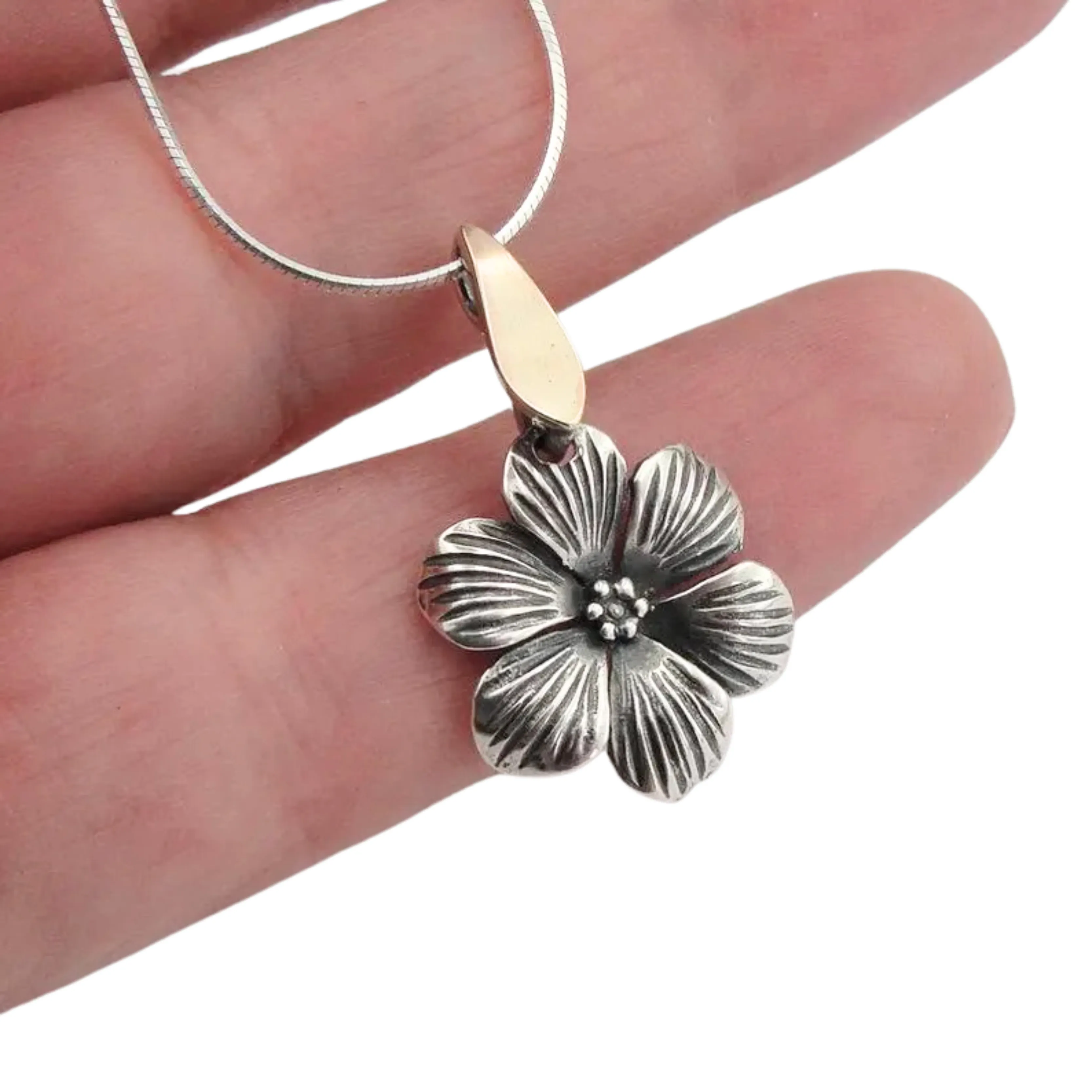 Hadar Designers floral pendant yellow gold 925 sterling silver (ms 1507)py