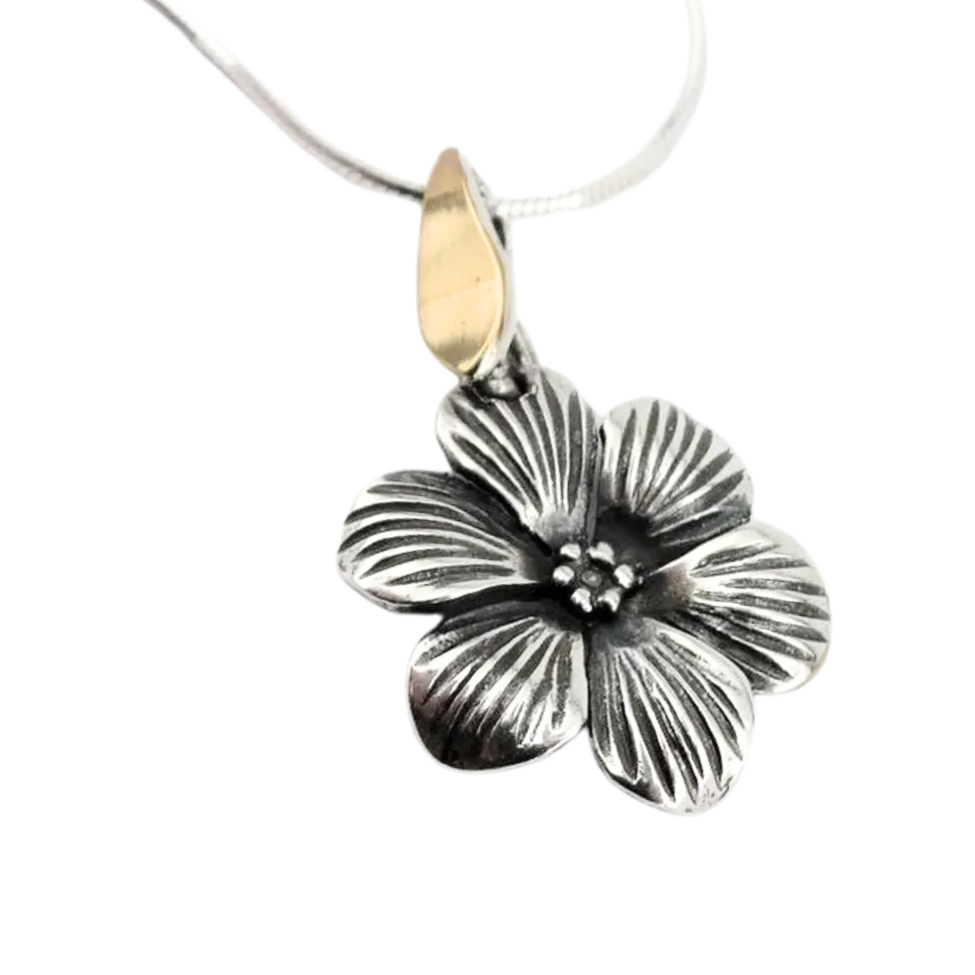 Hadar Designers floral pendant yellow gold 925 sterling silver (ms 1507)py