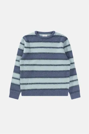 Harvey Mohair Stripe Knit Blue