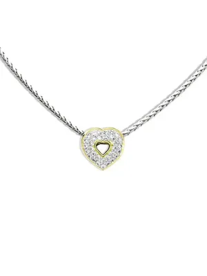 Heart Collection - Pavé Pendant with Chain