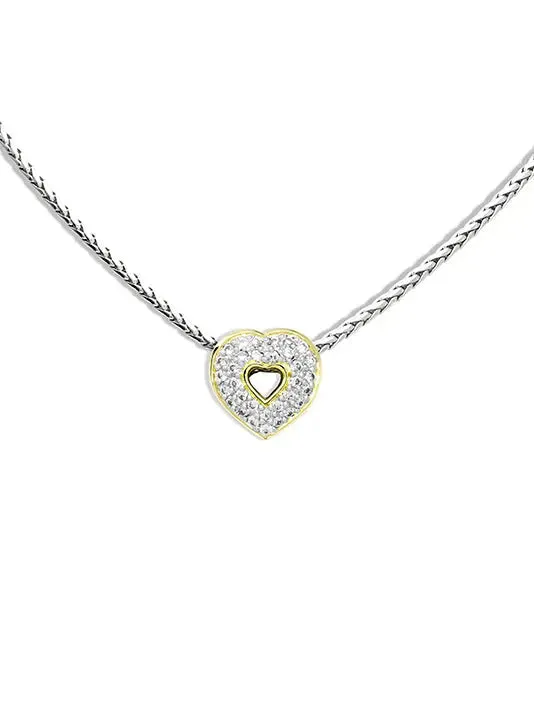 Heart Collection - Pavé Pendant with Chain