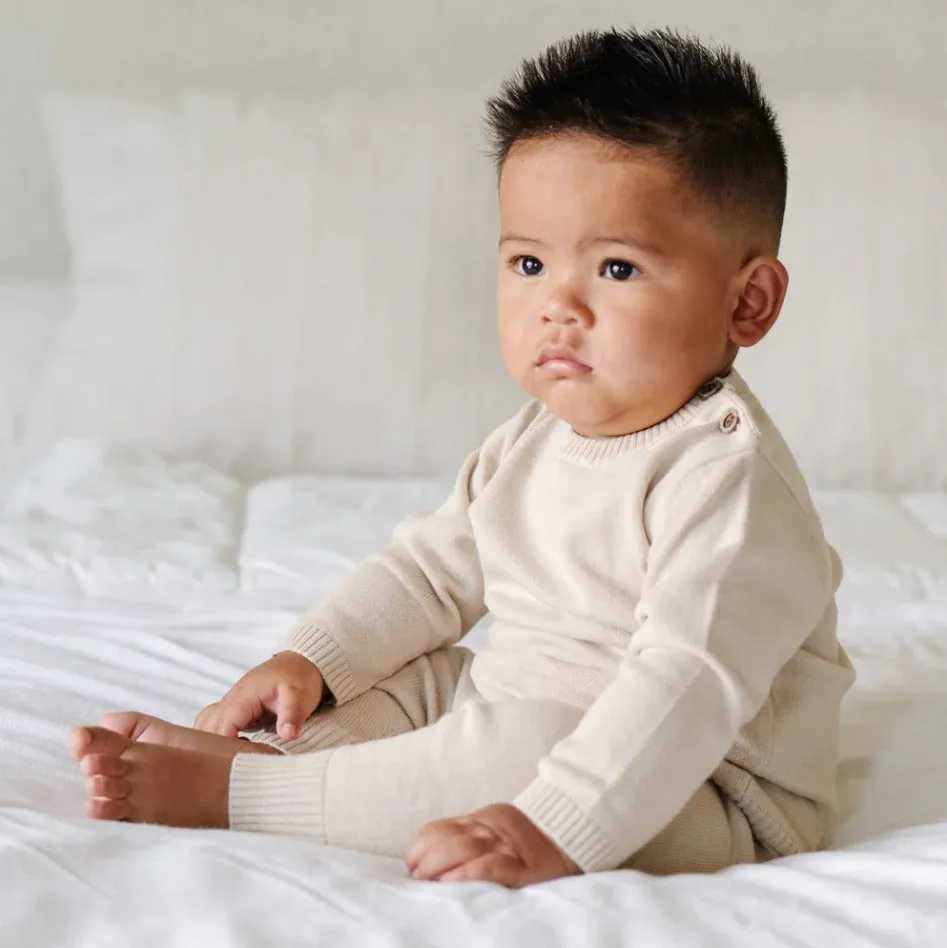 Heirloom Cotton Knit Set - Tan