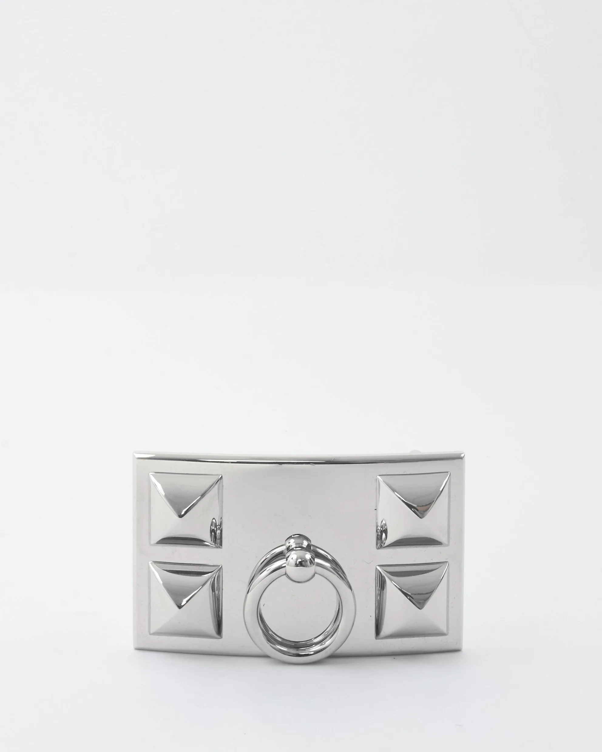 Hermès Silver Collier De Chien Belt Buckle