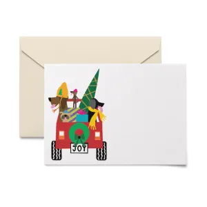 Holiday Jeep Dogs Christmas Gift Tags by R. Nichols