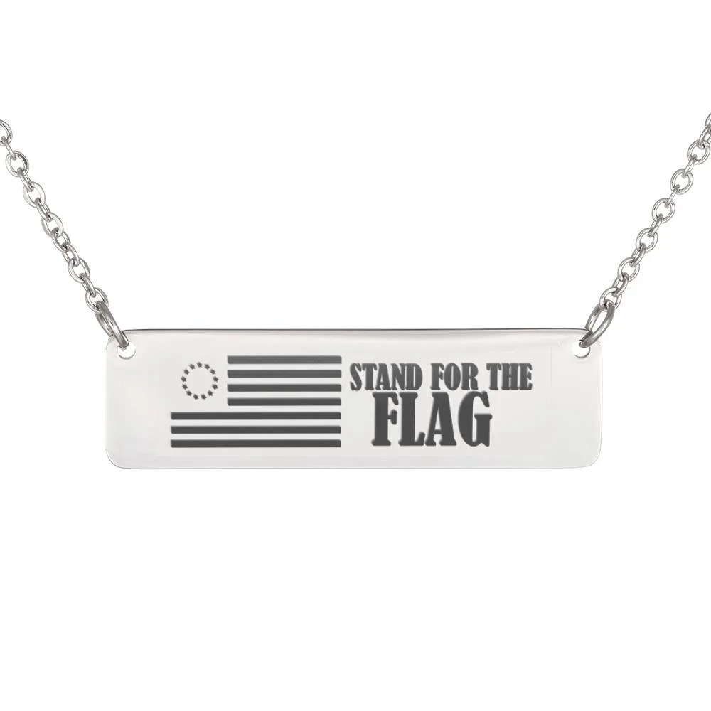 Horizontal Bar Flag Necklace - Stand for the Flag
