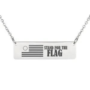 Horizontal Bar Flag Necklace - Stand for the Flag