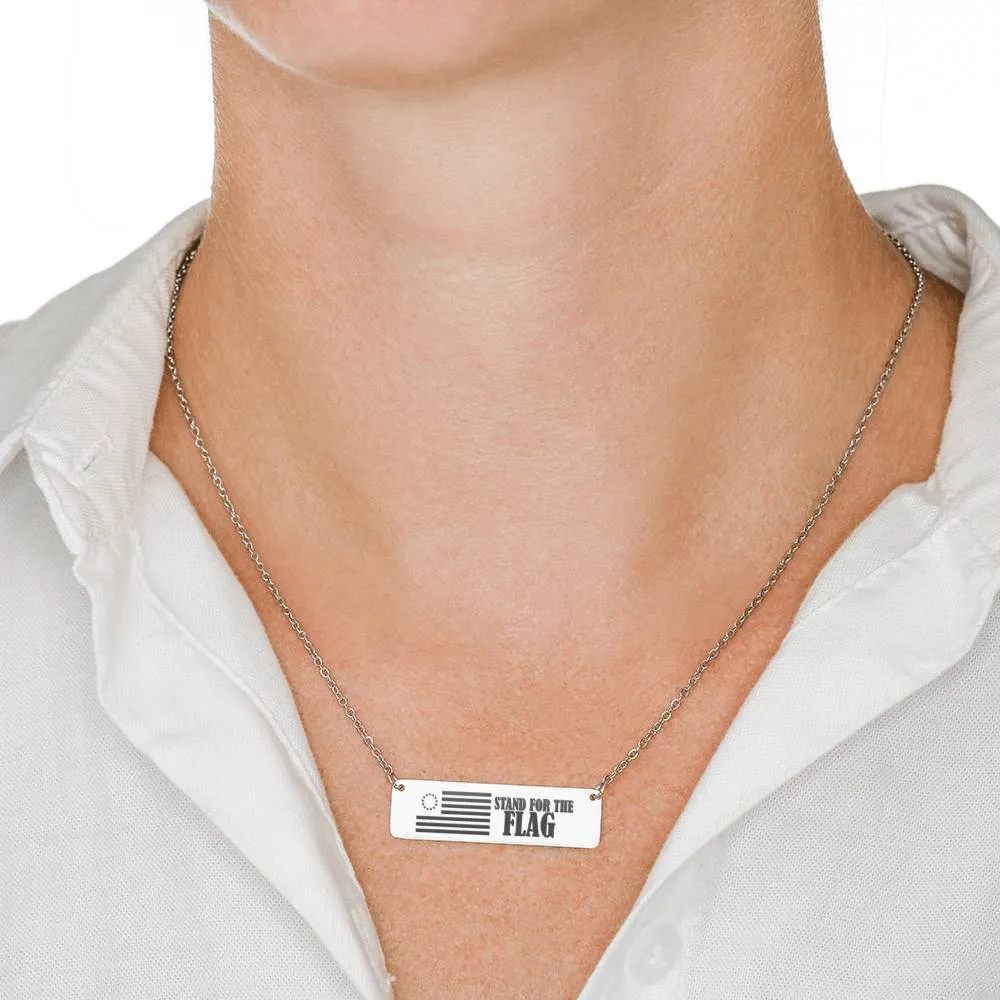 Horizontal Bar Flag Necklace - Stand for the Flag