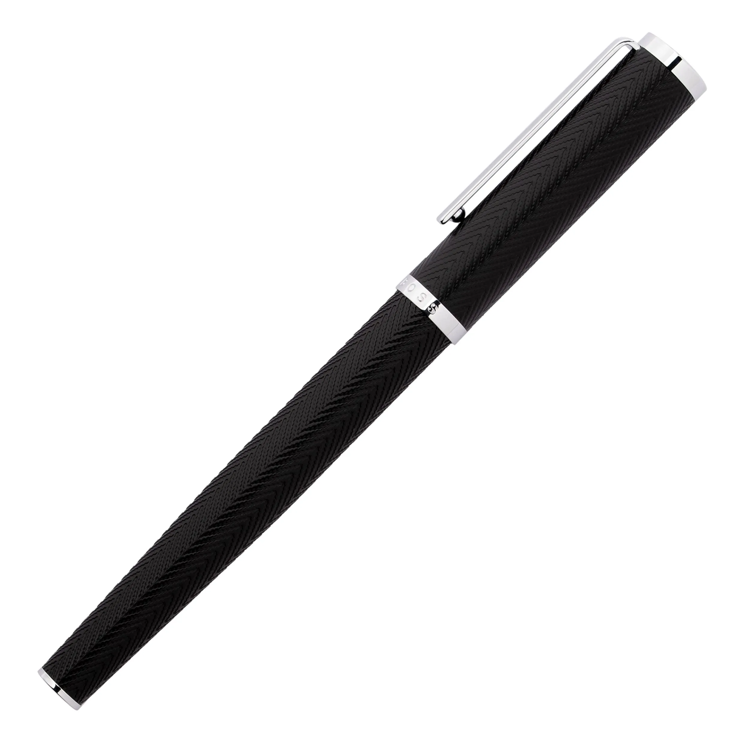HUGO BOSS HSI1062B-Fountain pen Formation Herringbone Chrome