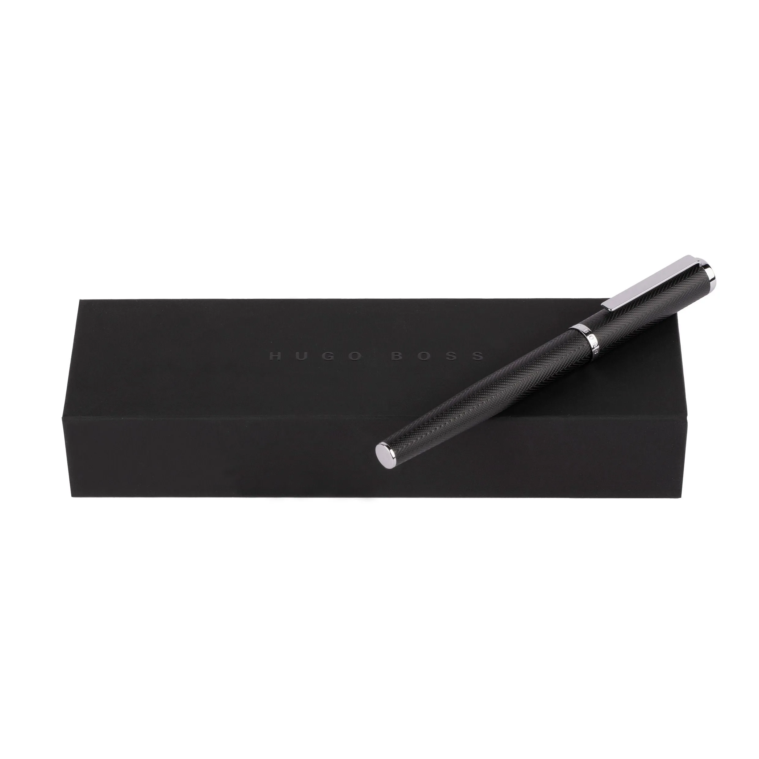 HUGO BOSS HSI1062B-Fountain pen Formation Herringbone Chrome