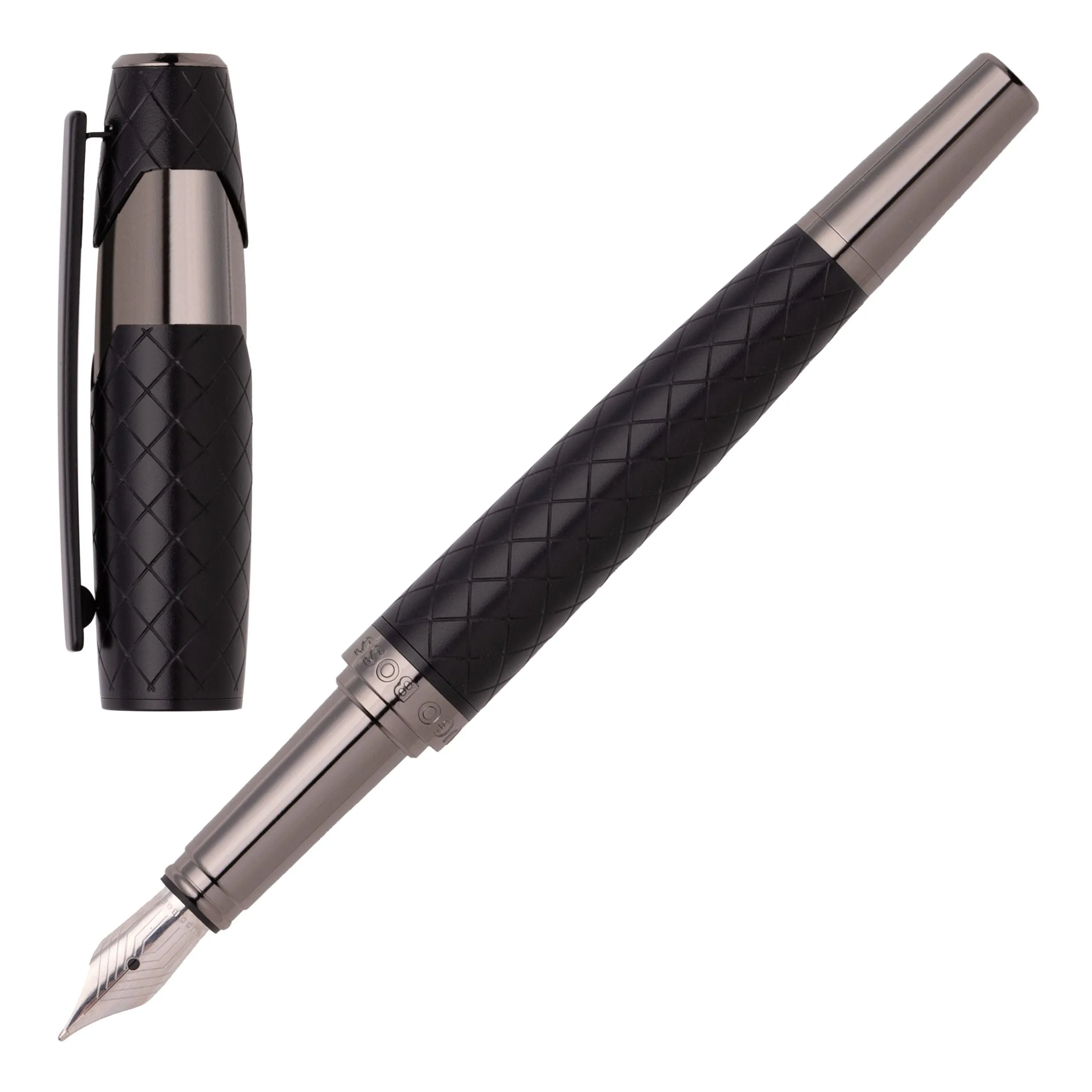 HUGO BOSS HSS2522A-Fountain pen Chevron Black