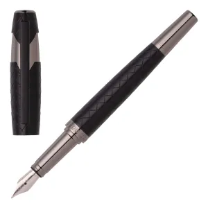 HUGO BOSS HSS2522A-Fountain pen Chevron Black