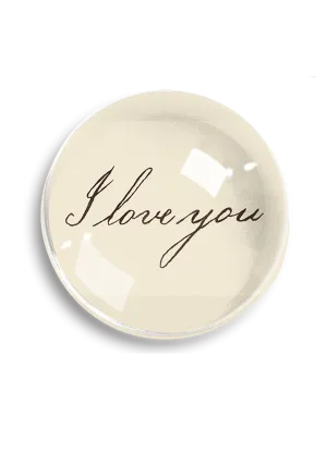 I Love Your Script Crystal Dome Paperweight
